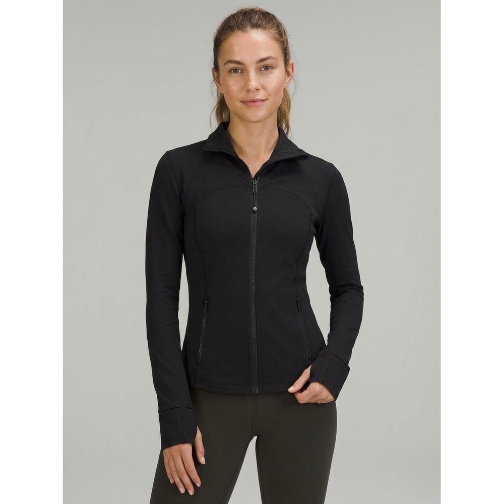 Lululemon Define Jacket Luon Black Full Zip Yoga Activewear Size 8 LW4AWLS